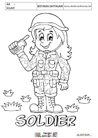 ingilizce boyama sayfaları